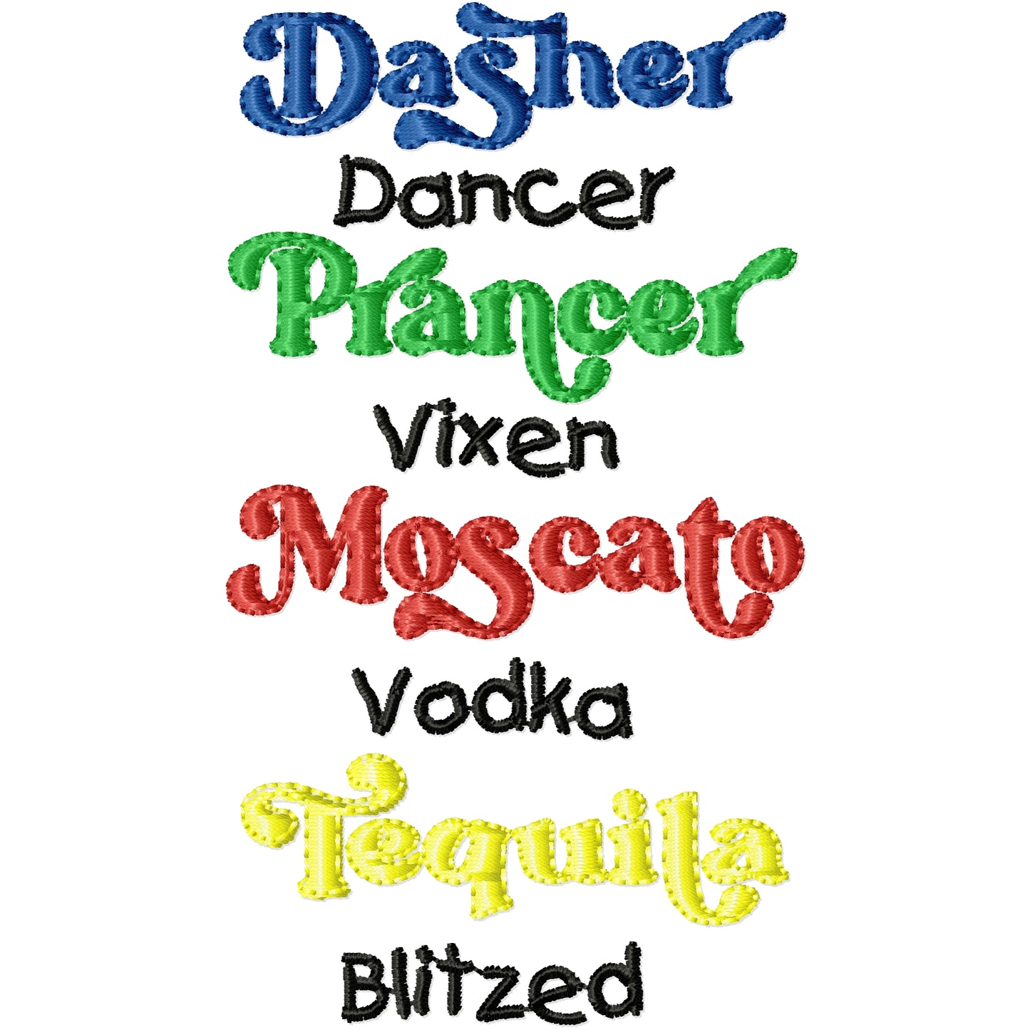 Blitzed machine embroidery design