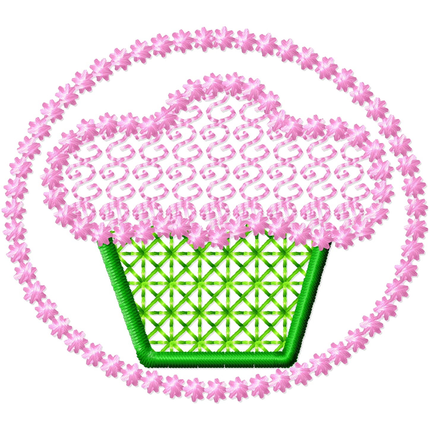 Cupcake 2 clippie machine embroidery design