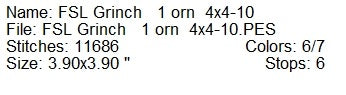 ITH Free standing lace Grinch ornament machine embroidery design
