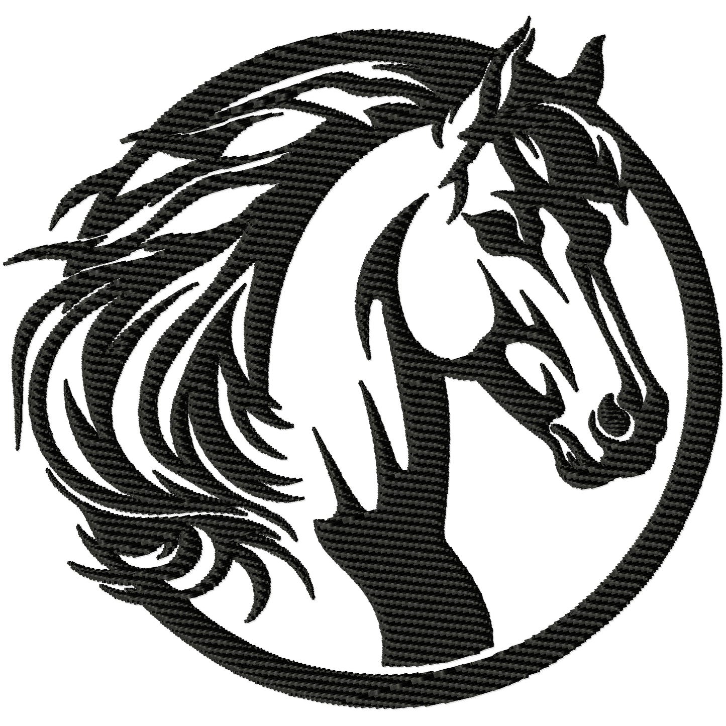 Horse head 1 machine embroidery design 3 sizes