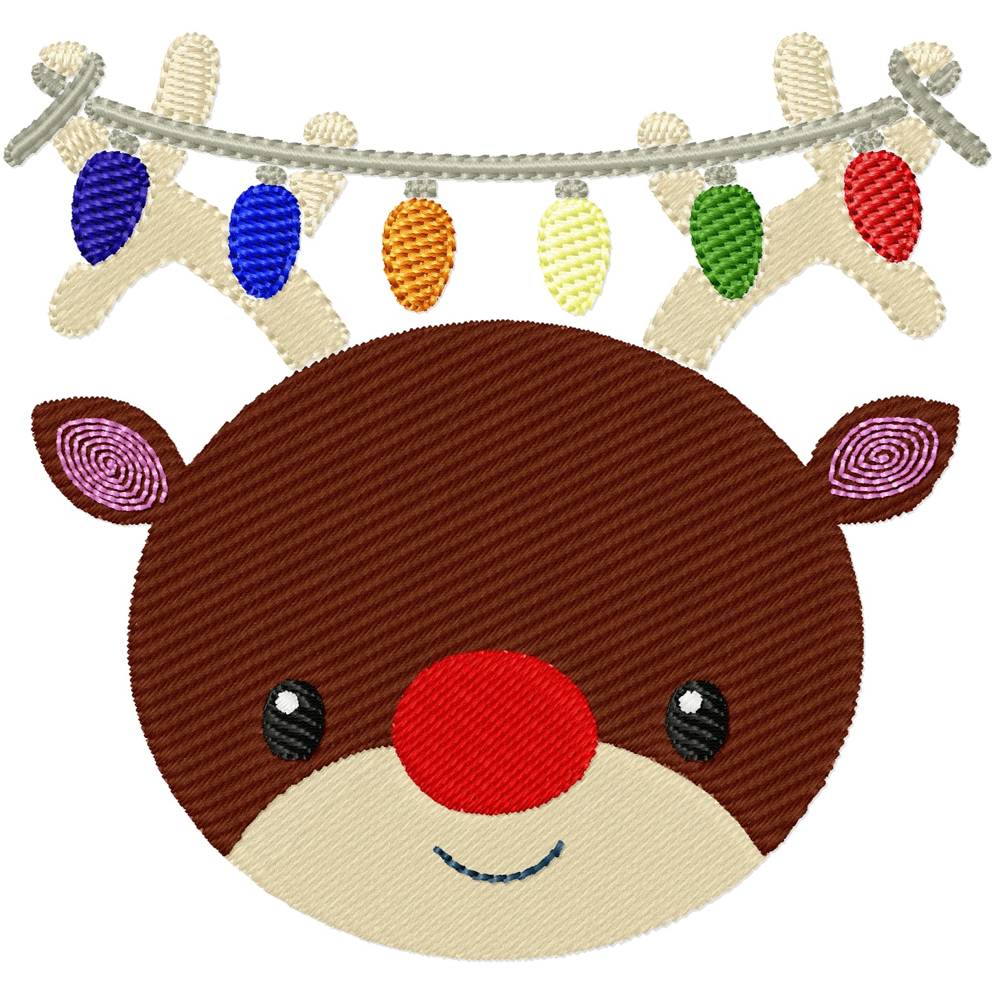 New Christmas deer machine embroidery design filled 3 sizes