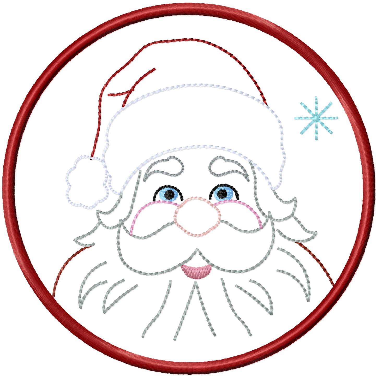 ITH Santa 1 Coaster machine embroidery design
