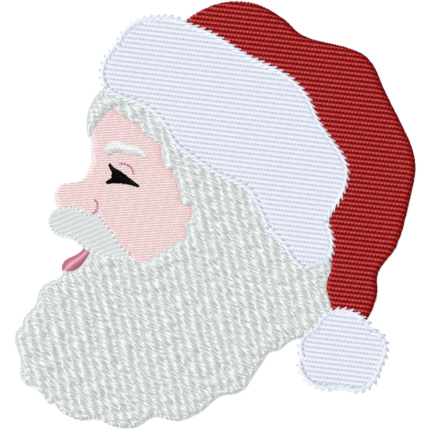 Side Santa machine embroidery design 3 sizes