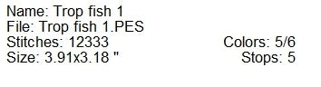 Trop fish 1 machine embroidery design