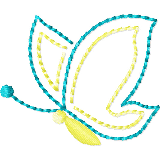 1 Butterfly outline machine embroidery design