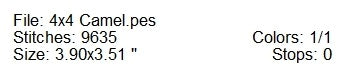 Camel face machine embroidery design