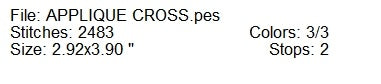 Applique Cross machine embroidery design