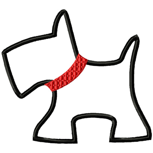 Applique Scott machine embroidery design 2 sizes