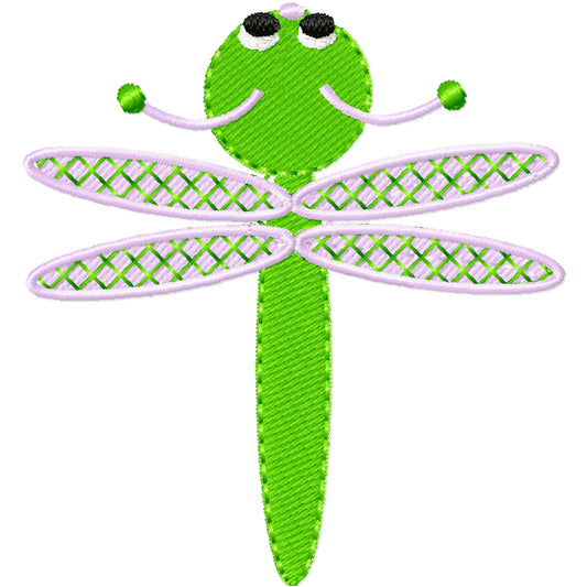 Baby dragonfly machine embroidery design