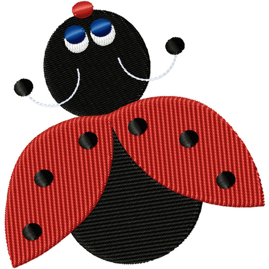 Baby ladybug 1-3 machine embroidery design 2 sizes