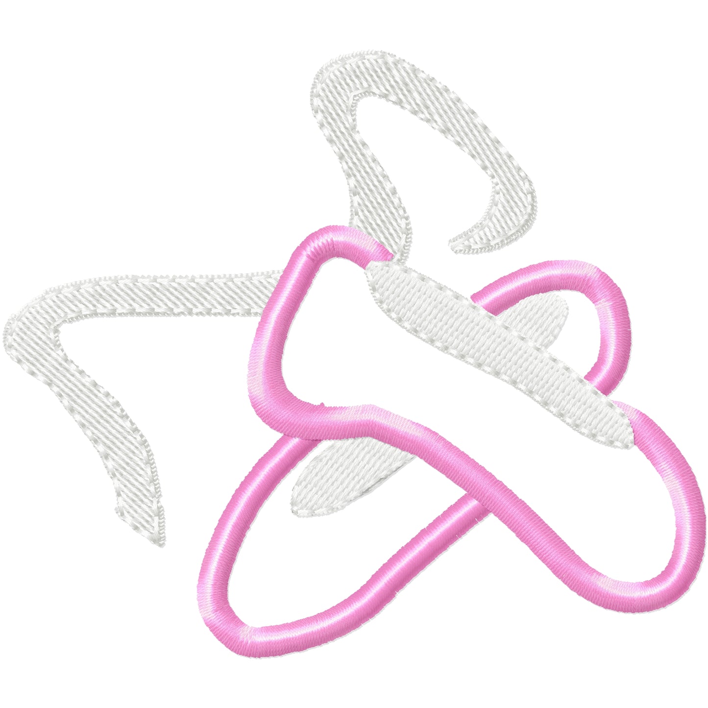 Ballet slippers appliqué machine embroidery design