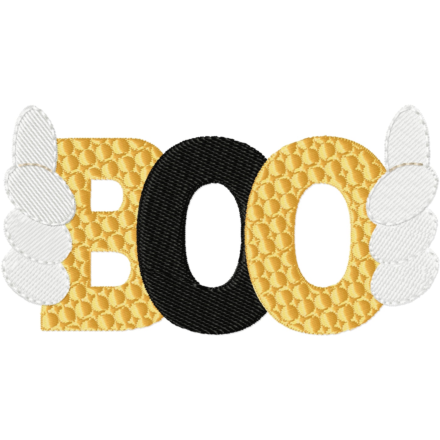 Boo hands Halloween machine embroidery design