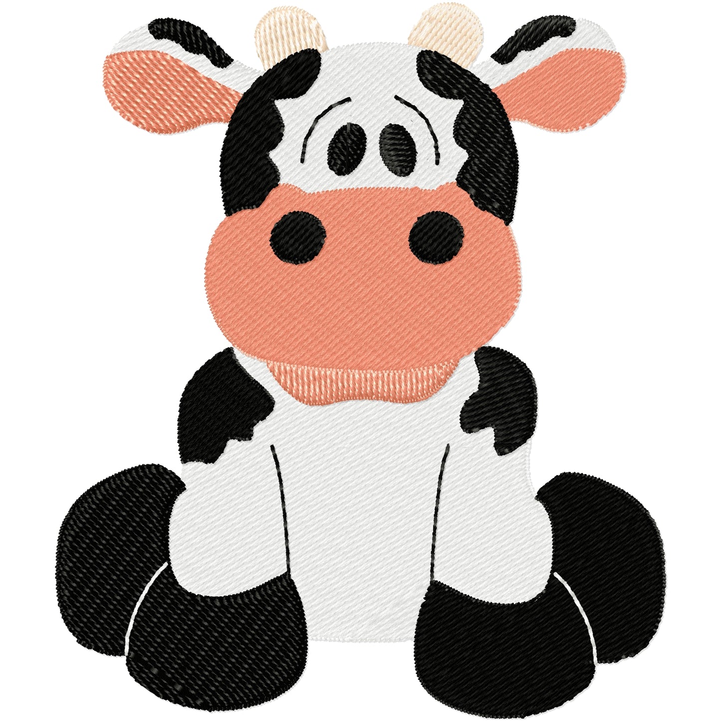 Buttermilk the cow machine embroidery design