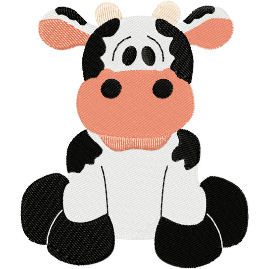Buttermilk the cow machine embroidery design
