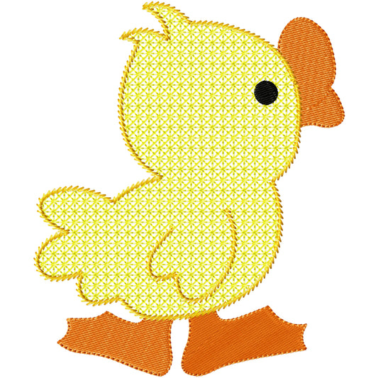 Baby duckling machine embroidery design 3 sizes