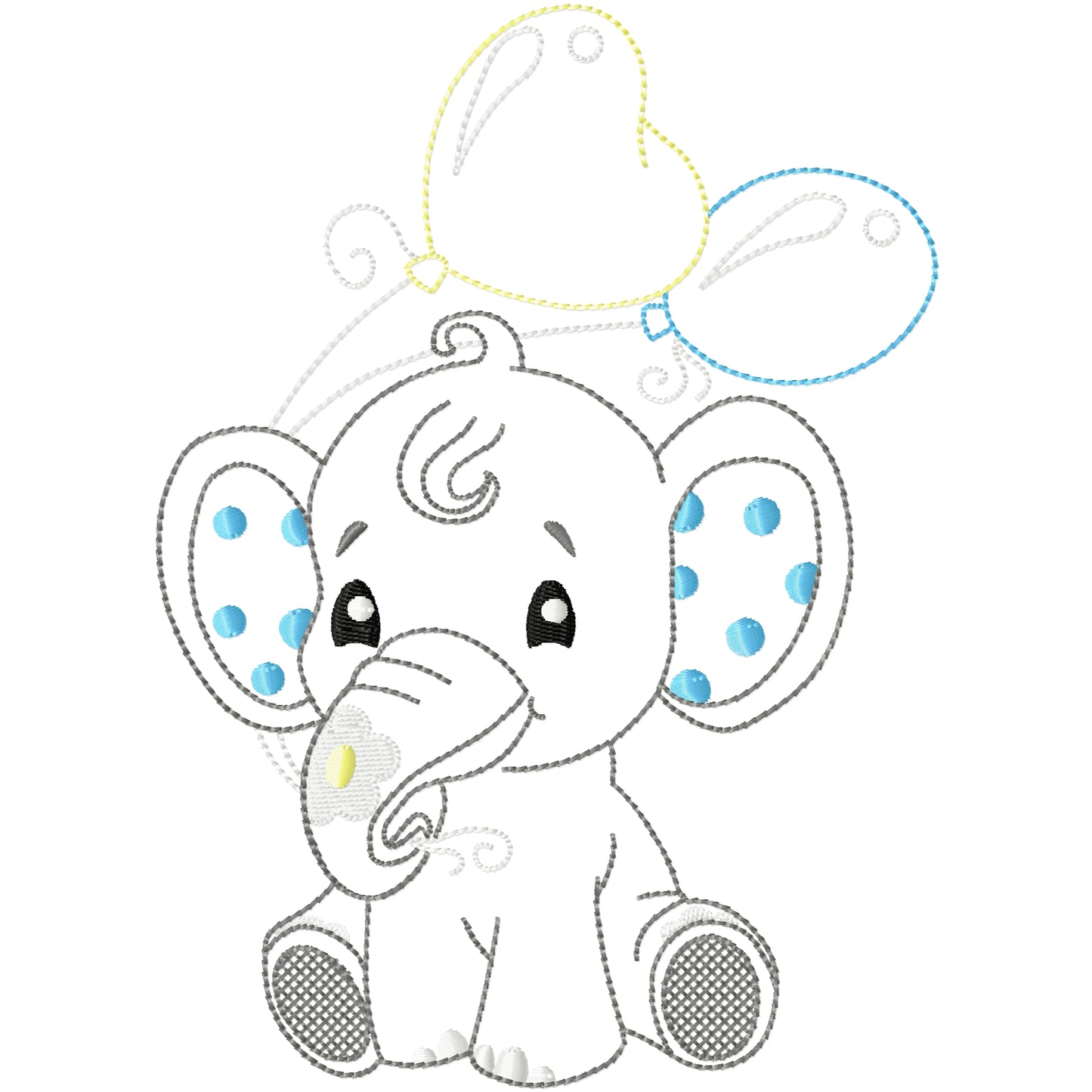 Baby shower 2 machine embroidery design 2 sizes