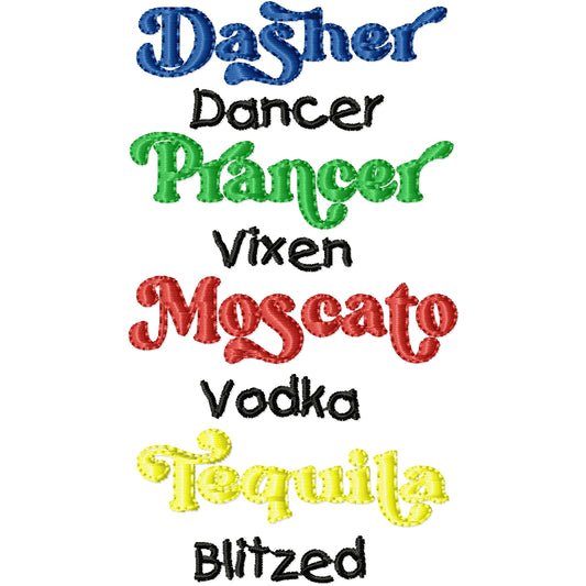 Blitzed machine embroidery design