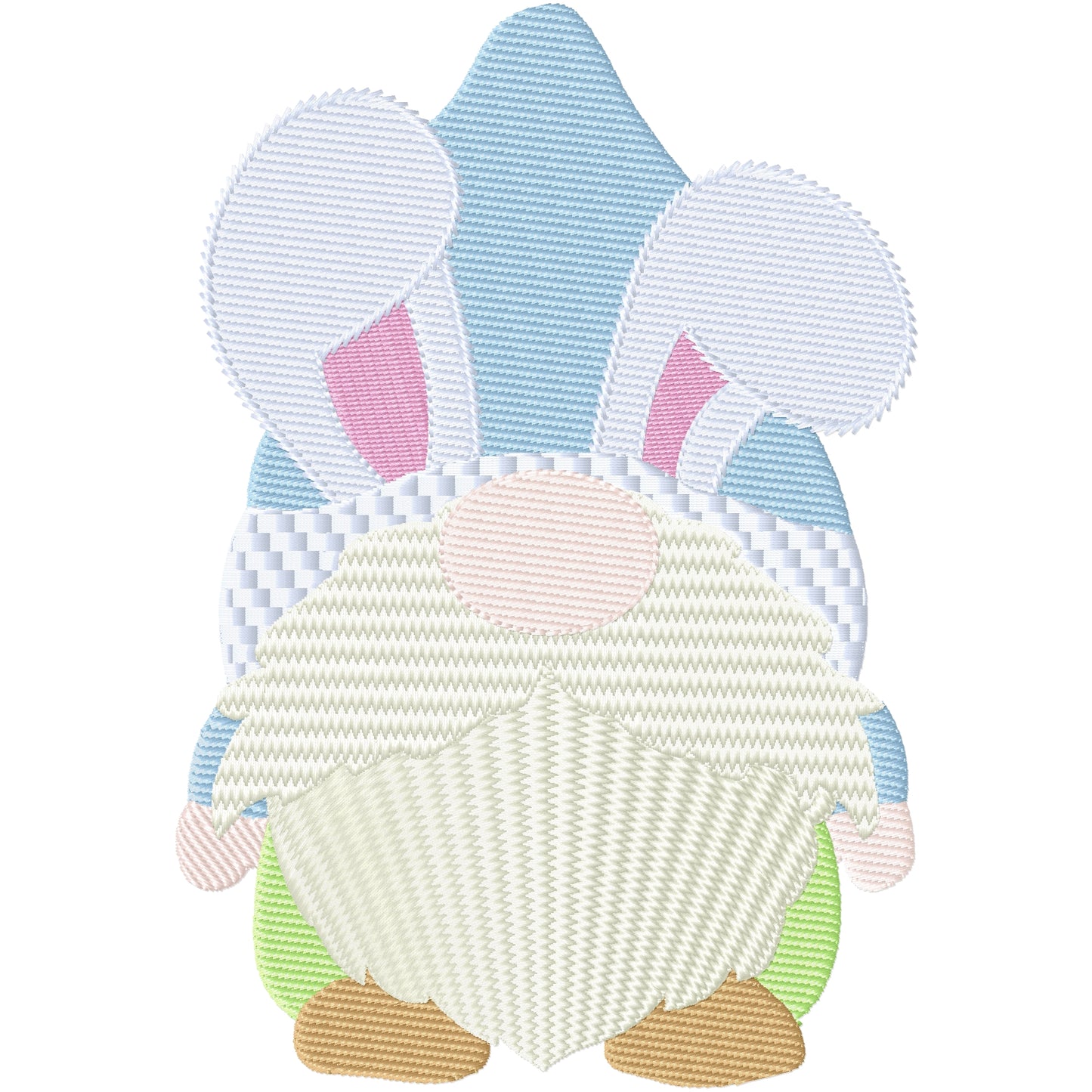 Boy Gnome with ears machine embroidery design 2 sizes