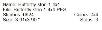 Butterfly stem stitch 1 machine embroidery design