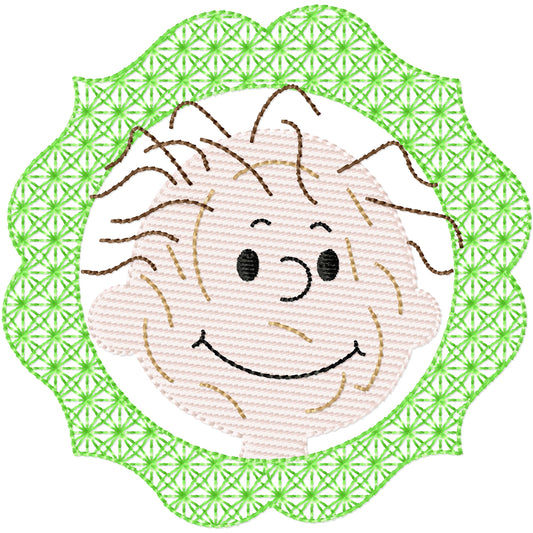 CB wreath 2 Pigpen machine embroidery design