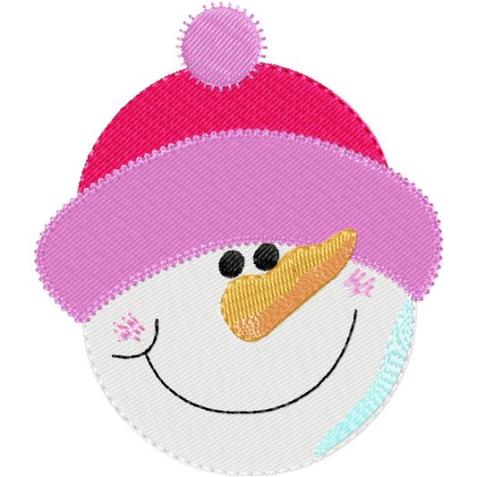 Cute snow girl 1 machine embroidery design