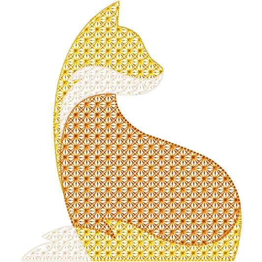 Cat sil 2 machine embroidery design 2 sizes