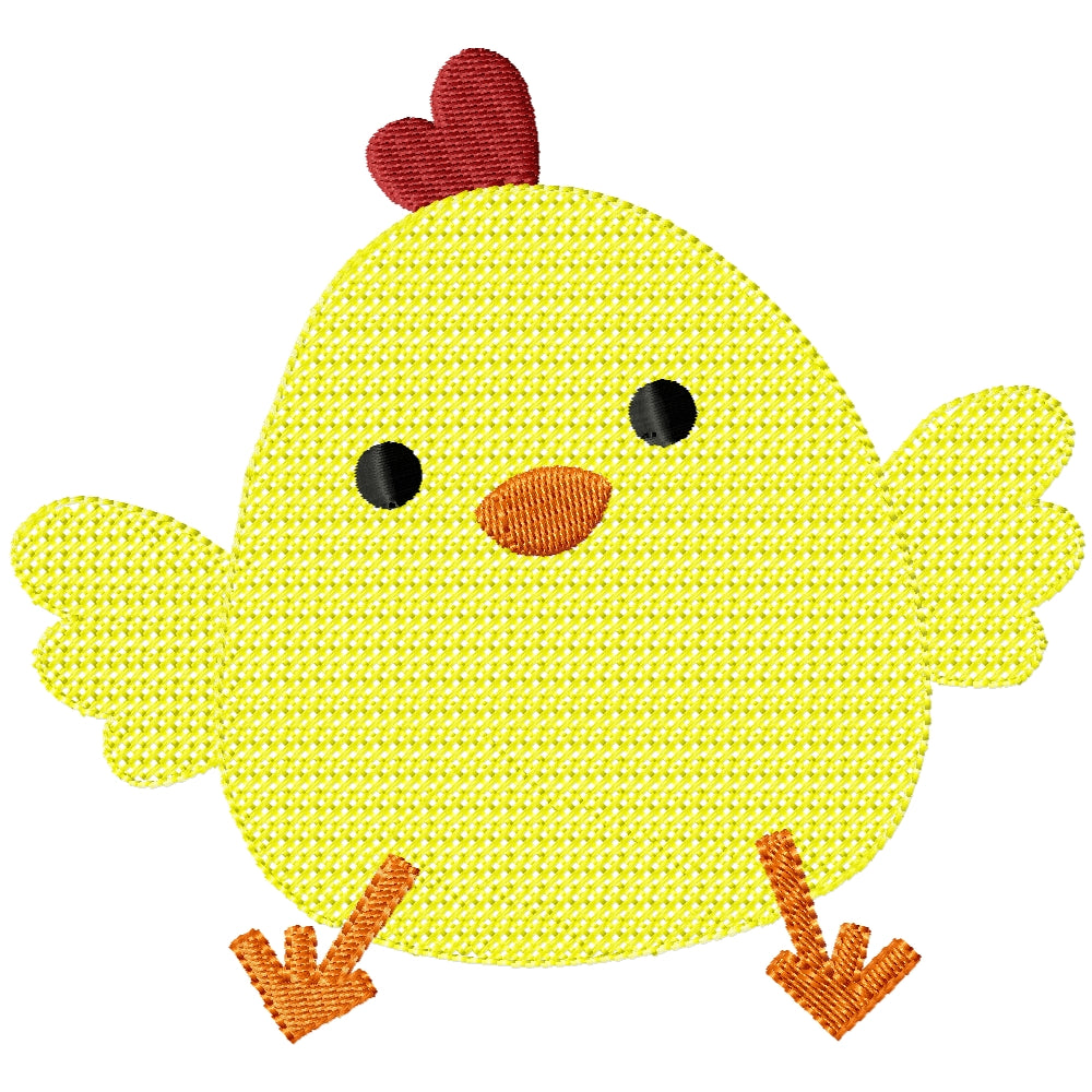 Cross stitch chick machine embroidery design 2 sizes