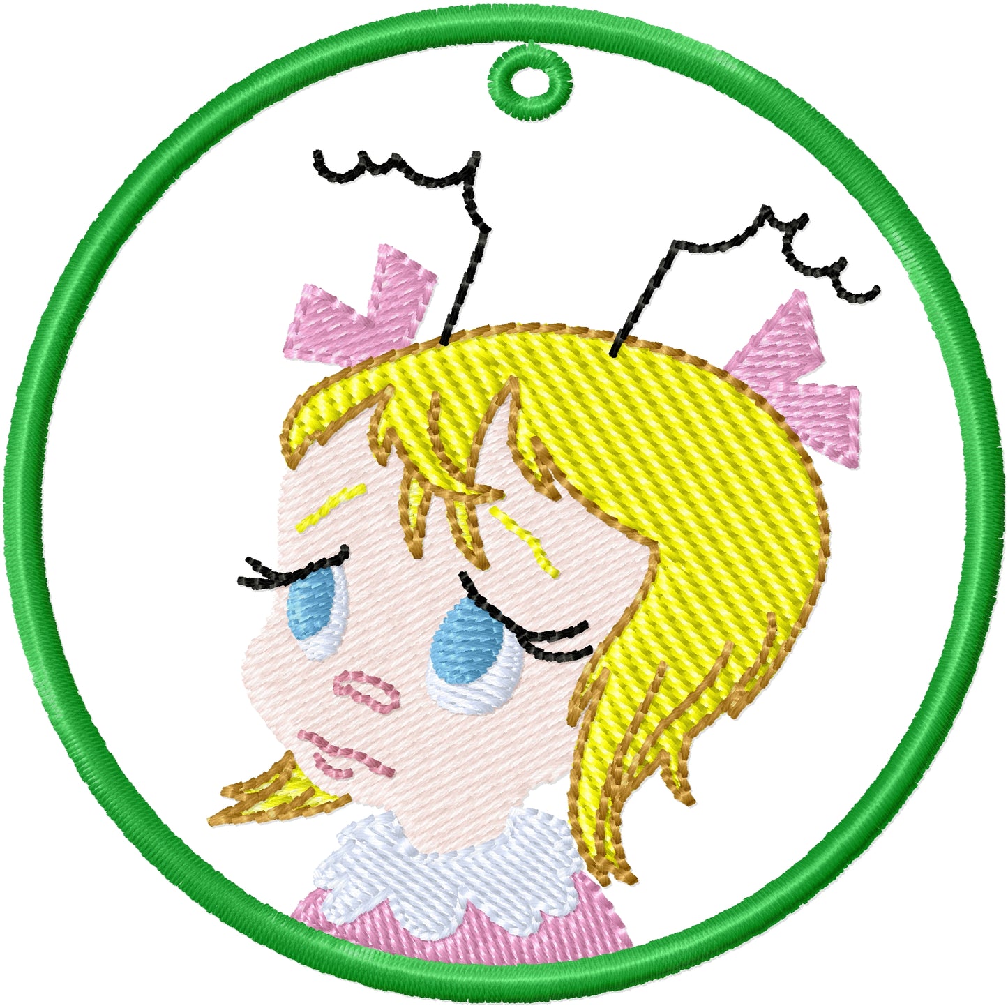 ITH Cindy L ornament machine embroidery design