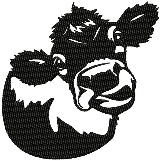 Cow face 2 machine embroidery design 3 sizes