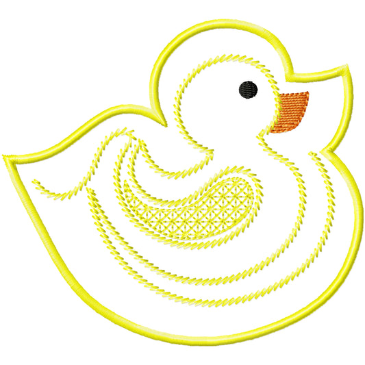 ITH Duck Coaster machine embroidery design