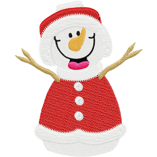 Fiona the snow girl machine embroidery design