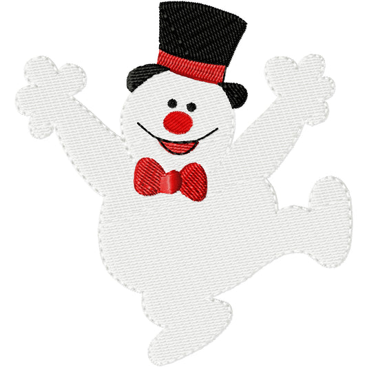 Frosty dance machine embroidery design