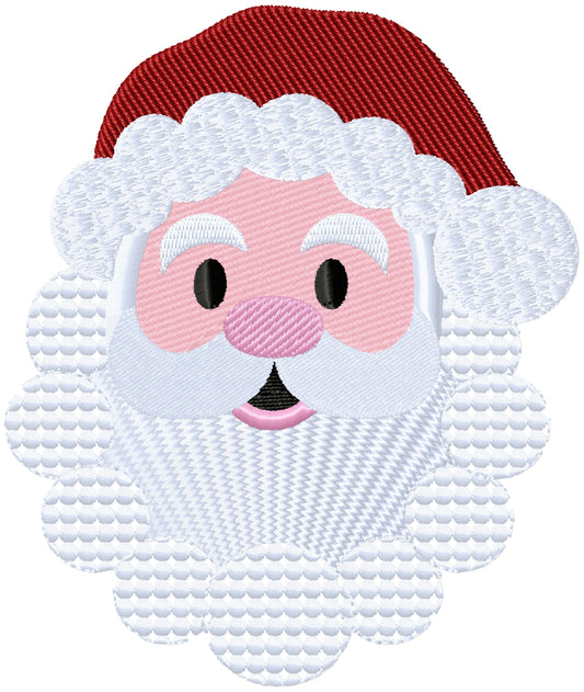 Fancy stitch Santa machine embroidery design 2 sizes