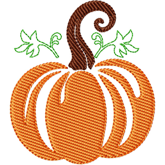 Filled pumpkin machine embroidery design