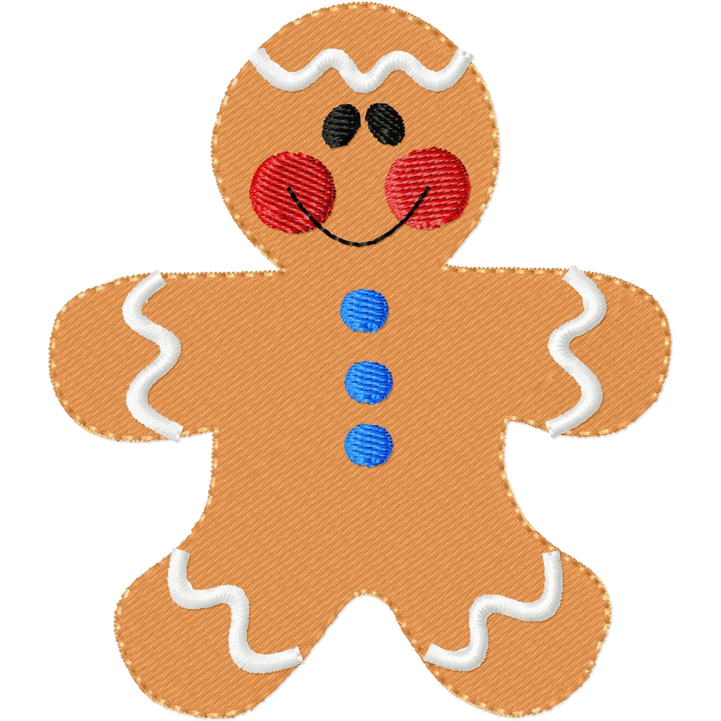Gingerbread man 1 machine embroidery design