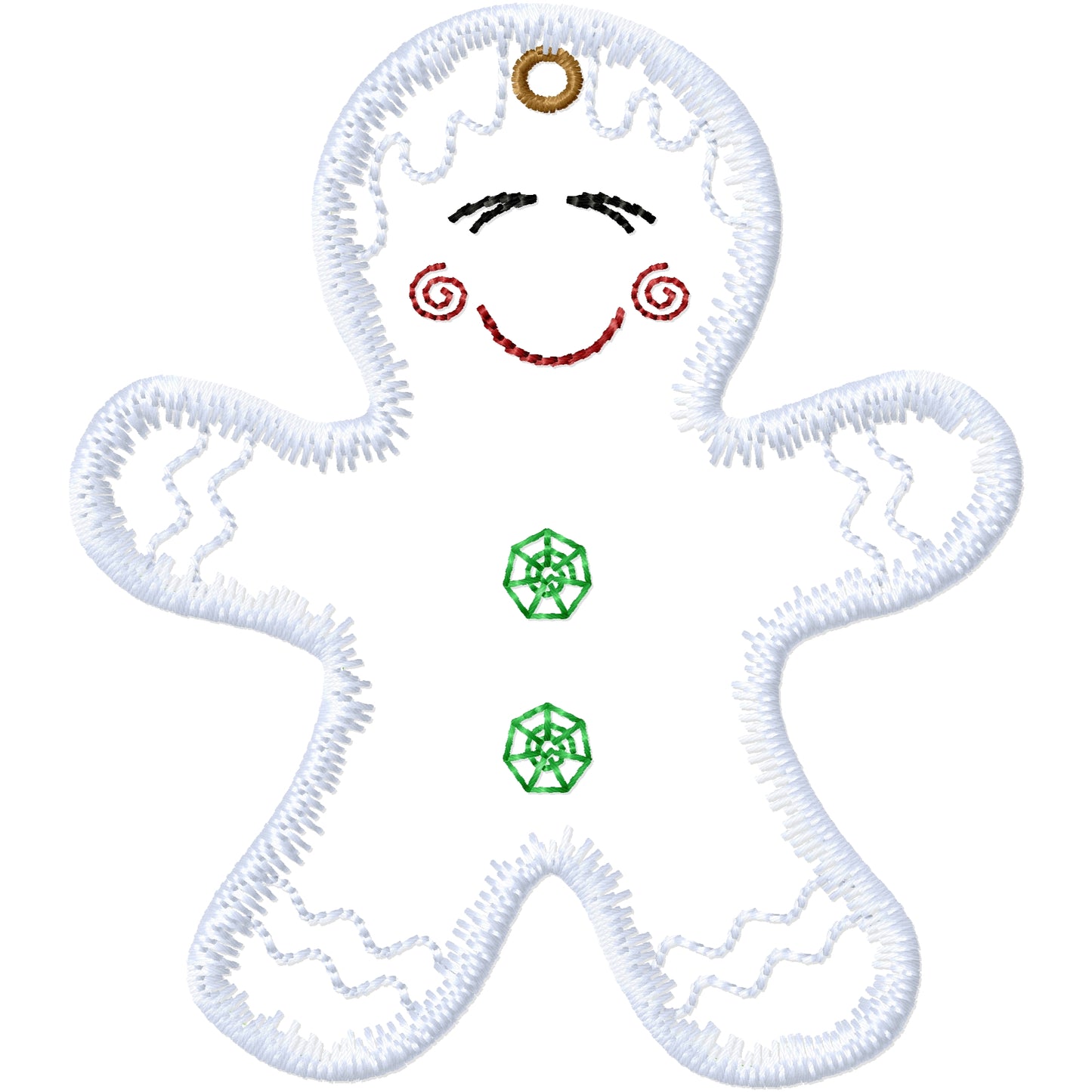 ITH Gingerbread 3 ornament machine embroidery design
