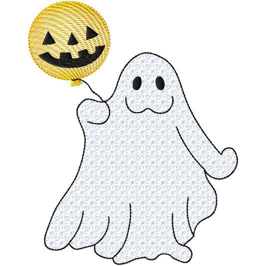 Ghost 3 Halloween machine embroidery design  2 sizes