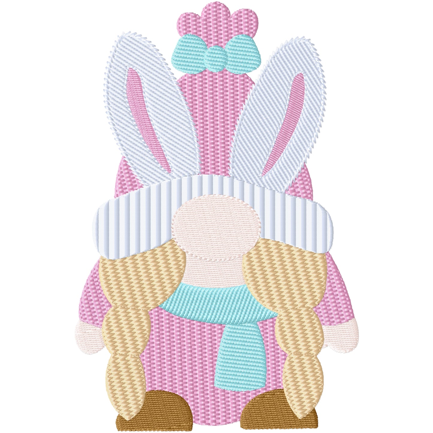 Girl Gnome with ears machine embroidery design 2 sizes