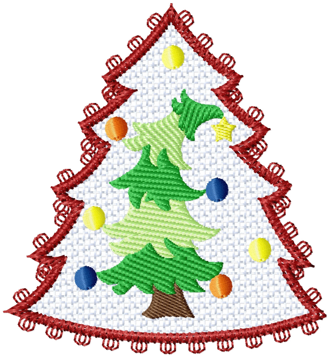 Grinch tree machine embroidery design