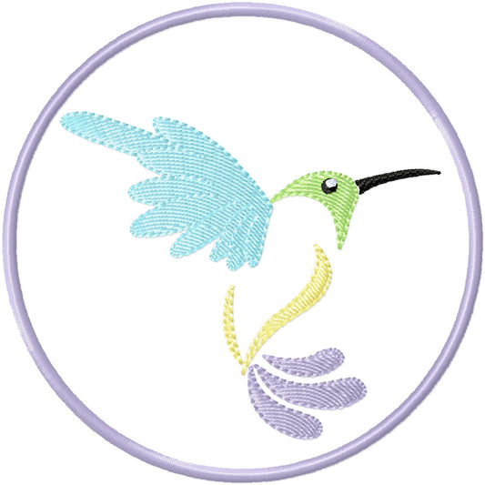 ITH Hummingbird 3-2 coaster machine embroidery design