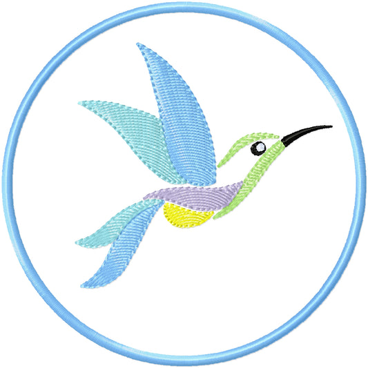 ITH Hummingbird 4-2 coaster machine embroidery design
