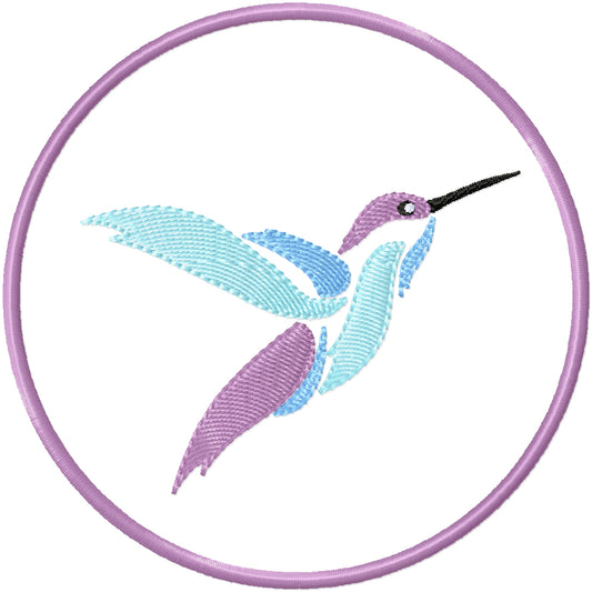 ITH 5-2 Hummingbird coaster machiine embroidery design