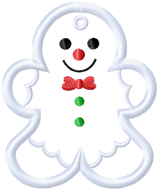 2025 ITH Ginger bread boy Christmas ornament applique design