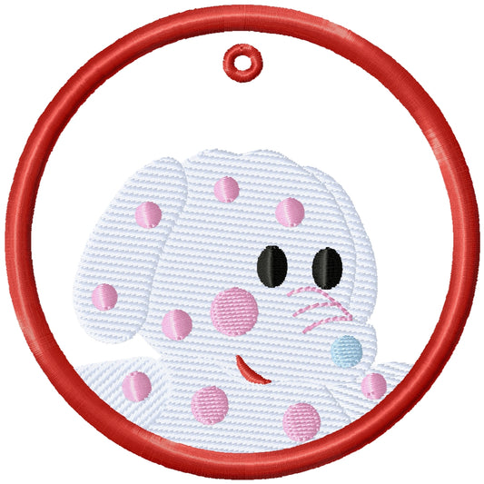 2025 ITH Misfit elephant Christmas ornament applique machine embroidery design