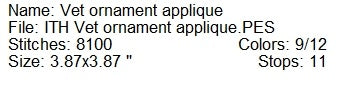 2025 ITH Vet Grinch Christmas applique machine embroidery ornament