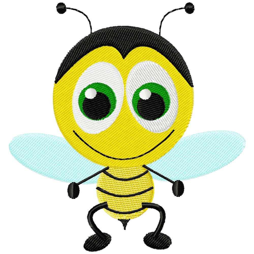 Itty bitty bee machine embroidery design