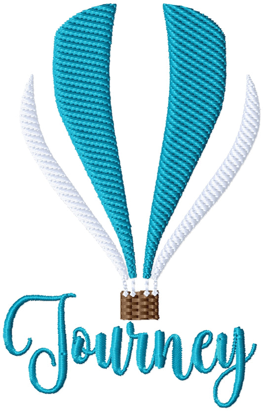 Journey hot air balloon machine embroidery design