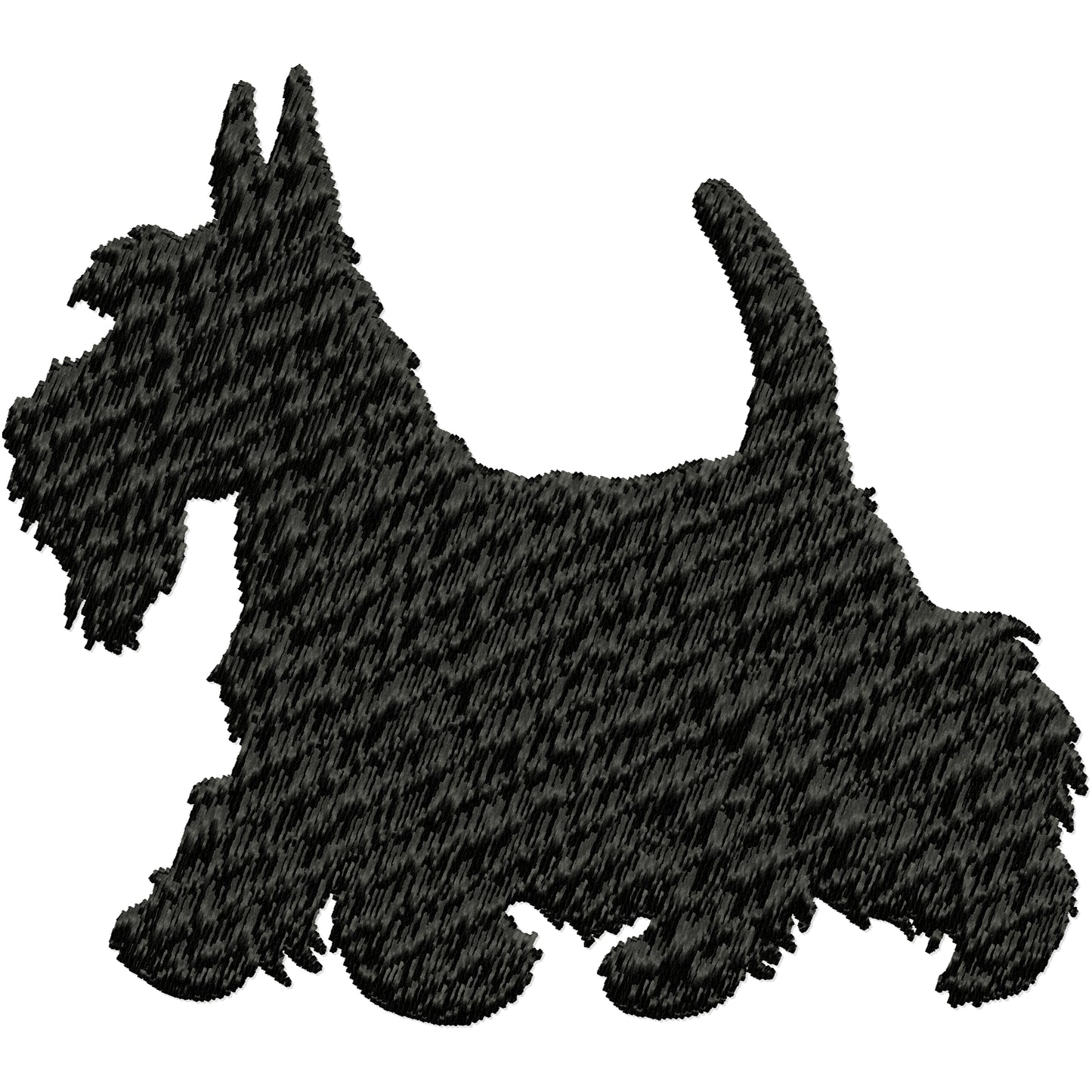 Just a scotty dog machine embroidery design