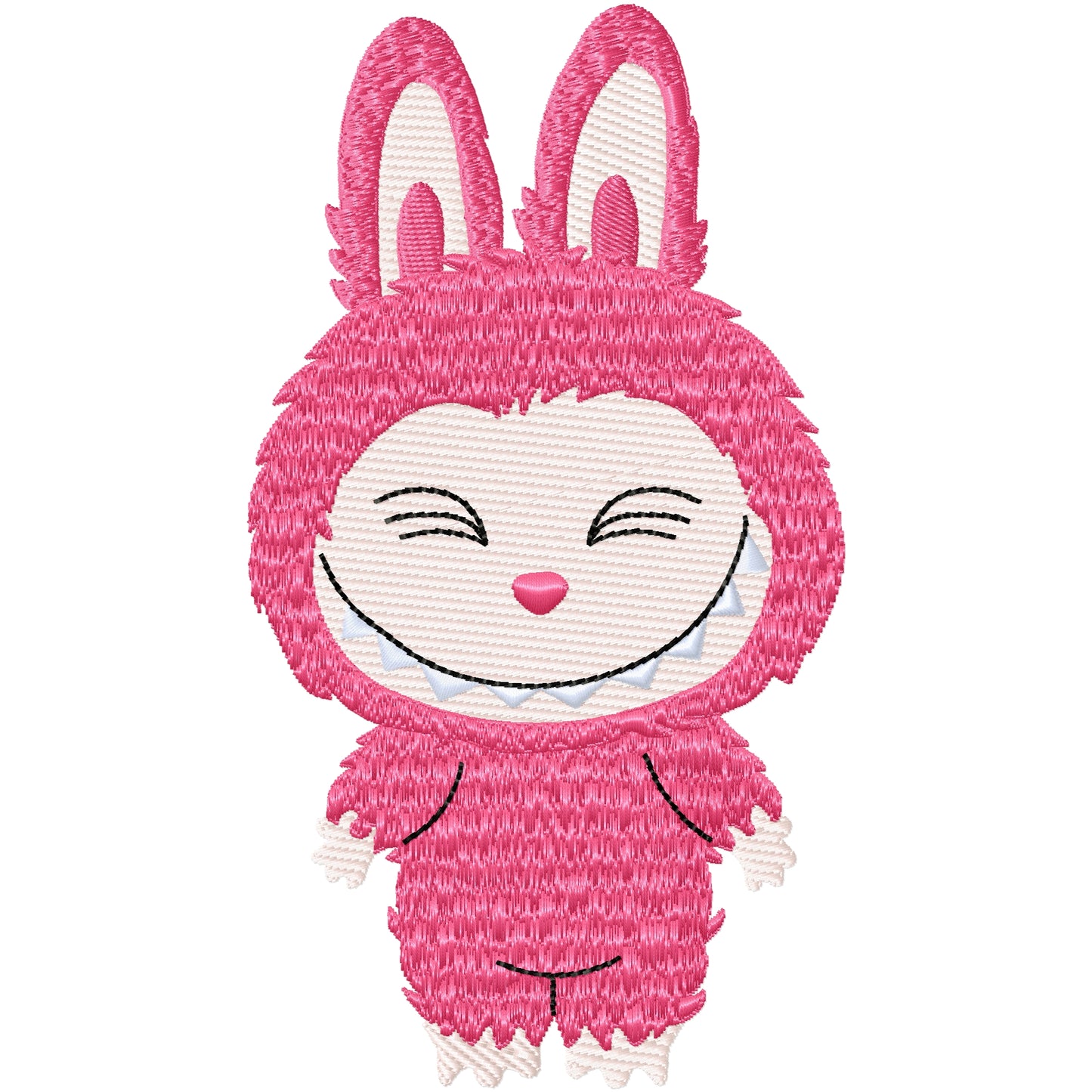 Textured Large Labooboo 3 monster machine embroidery design