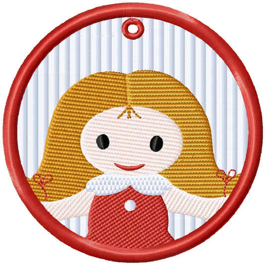 ITH 2025 Misfit doll Christmas ornament machine embroidery design